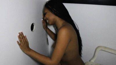 Hot Black Chick Sucks n Fucks Glory Hole - drtuber