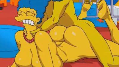Marge Simpson assfucked in GYM locker room - Porn Cartoon - anysex.com